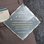 Levi's Travelers Dress Pants Mens 33x32 Vintage 90s Brown Wool Blend Pleated NWT - take2supply