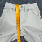 Lee Y2K Pipes Cargo Shorts Boys 7X S Tan Khaki Twill NWT Made in USA - take2supply