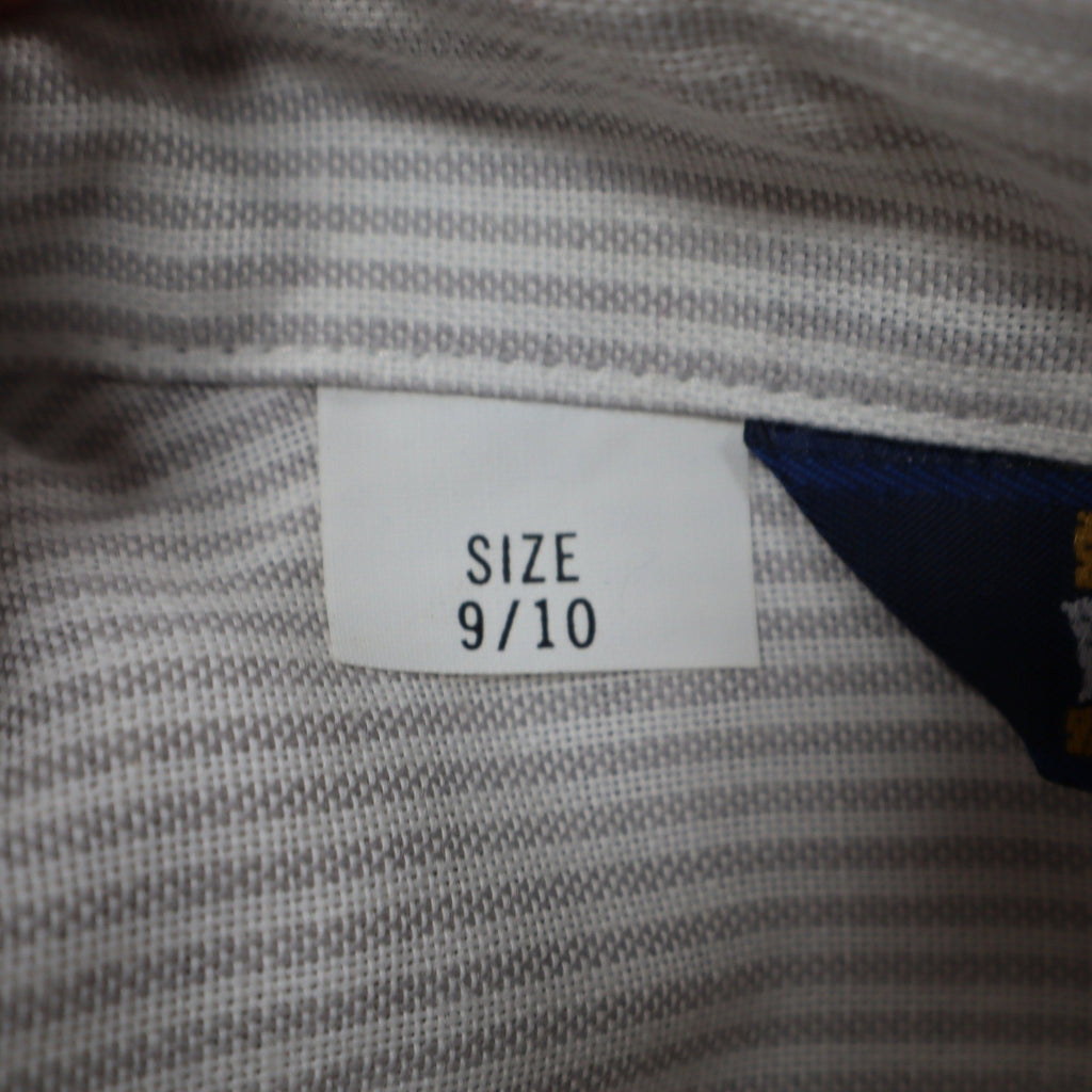 Dee Cee Short Sleeve Button Up Womens 14 Vintage Gray Striped Made in USA Shirt - take2supply