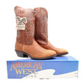 American West Cowboy Boots Mens 11 Walnut Deertan Leather New With Tags 68372 - take2supply