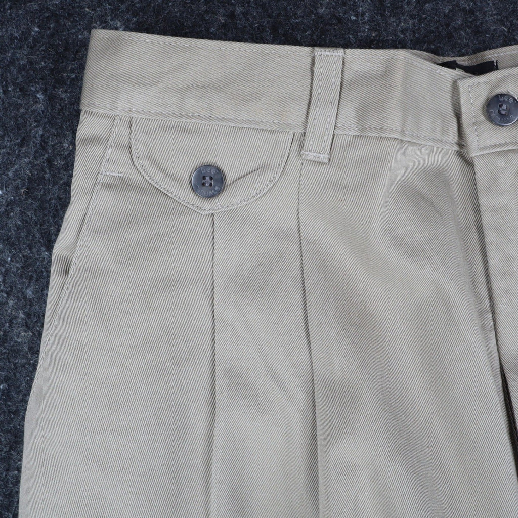Lee Casuals Pleated Chino Pants Womens 12 M Khaki Cotton Wrinkle Free NWT - take2supply