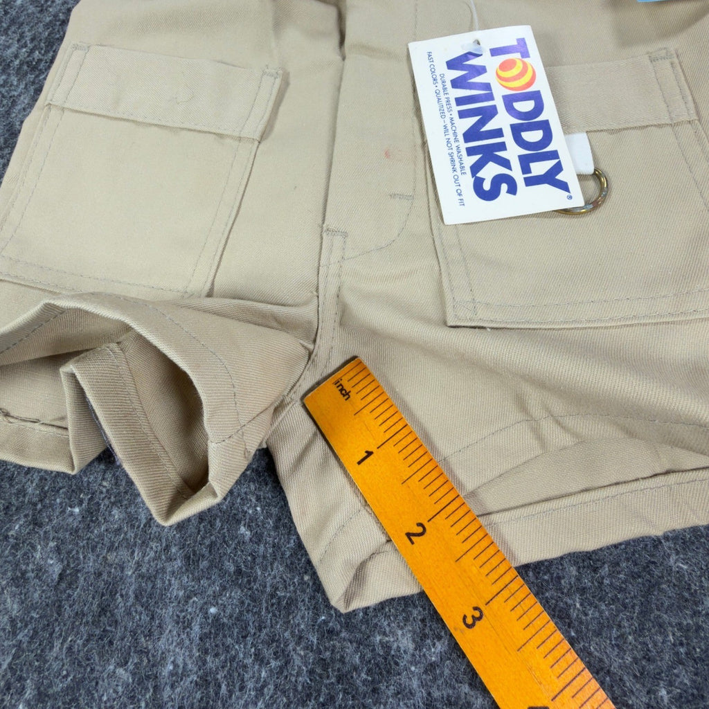 Toddy Winks Vintage 70s Twill Shorts Boys 6 Khaki Cotton Blend NWT - take2supply