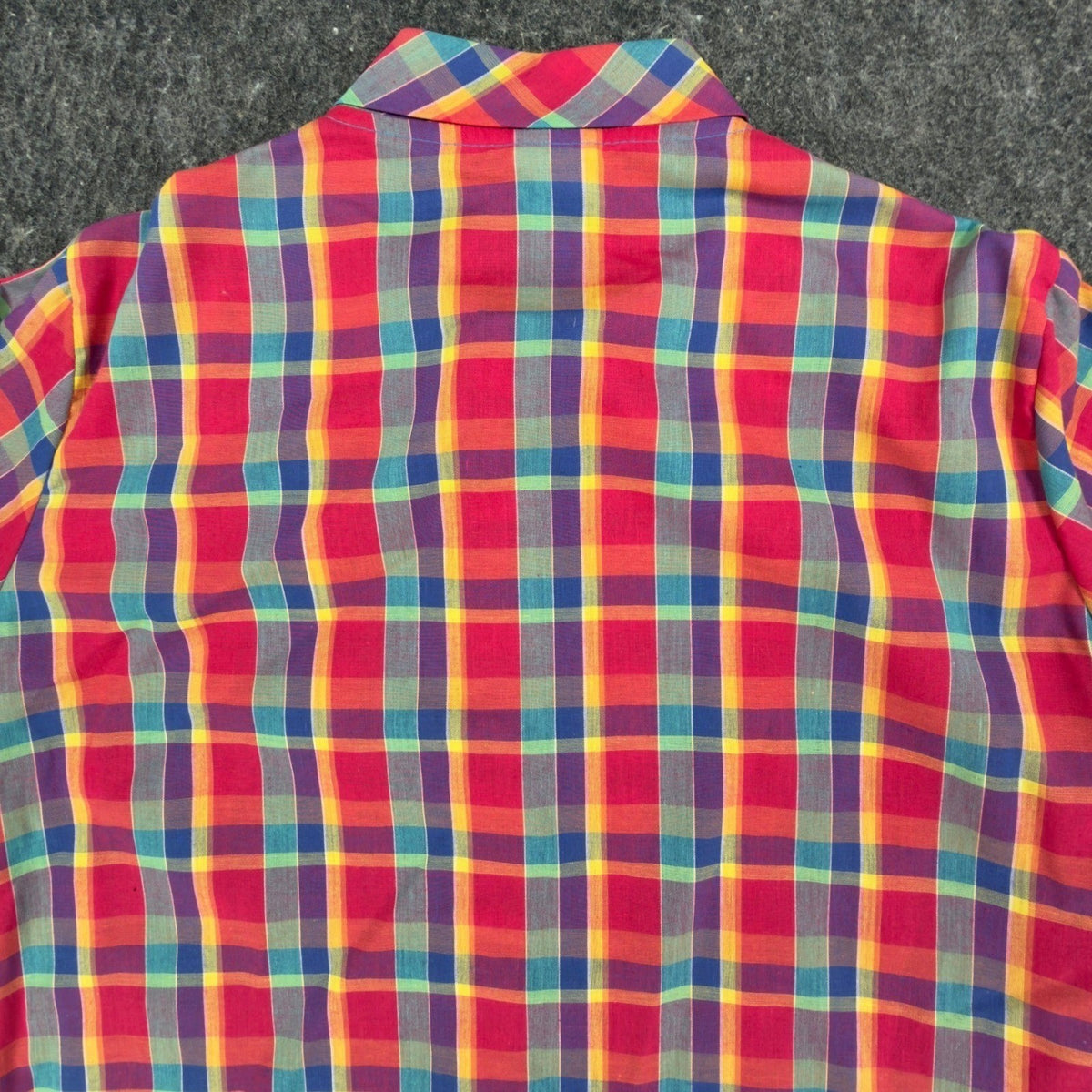 Sunny Shores Vintage 80s Bow Blouse Womens 18 Multi Plaid NWT Deadstock - take2supply