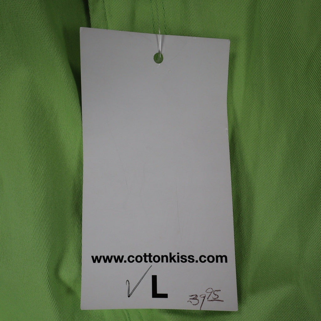 Casual Kiss Flare Pants Womens 10 L Lime Green Cotton Stretch Y2K Style C876 - take2supply
