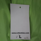 Casual Kiss Flare Pants Womens 10 L Lime Green Cotton Stretch Y2K Style C876 - take2supply