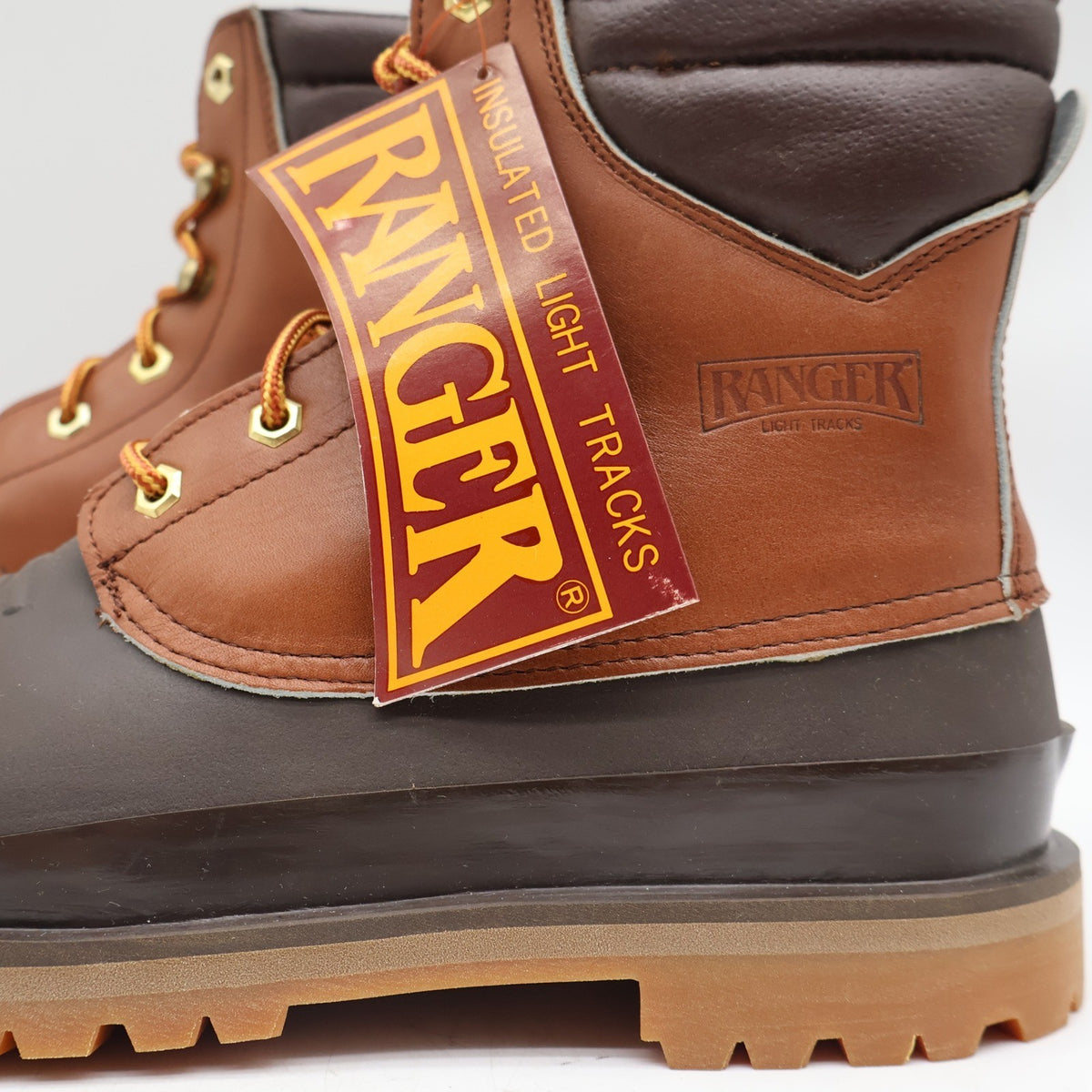 Ranger Insulated Hunting Boots Mens 8M Vintage Brown Leather Rubber Duck Boots - take2supply