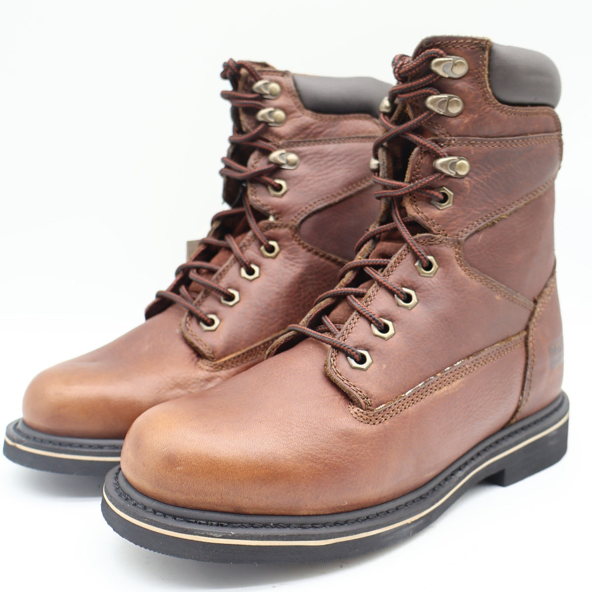 McRae Industrial Work Boots Mens 9 Brown Leather 8in Lace Up NST EH MR88122 - take2supply