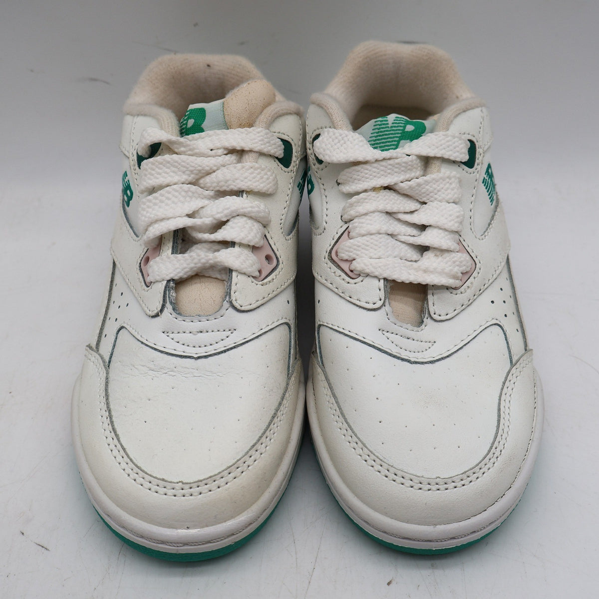 New Balance KC500GR Shoes Kids 11.5 M Vintage 90s White Green Leather Deadstock - take2supply