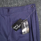 Southern Lady Pants Womens 6 Navy Cotton Stretch Straight Leg Side Zip NWT 570J - take2supply