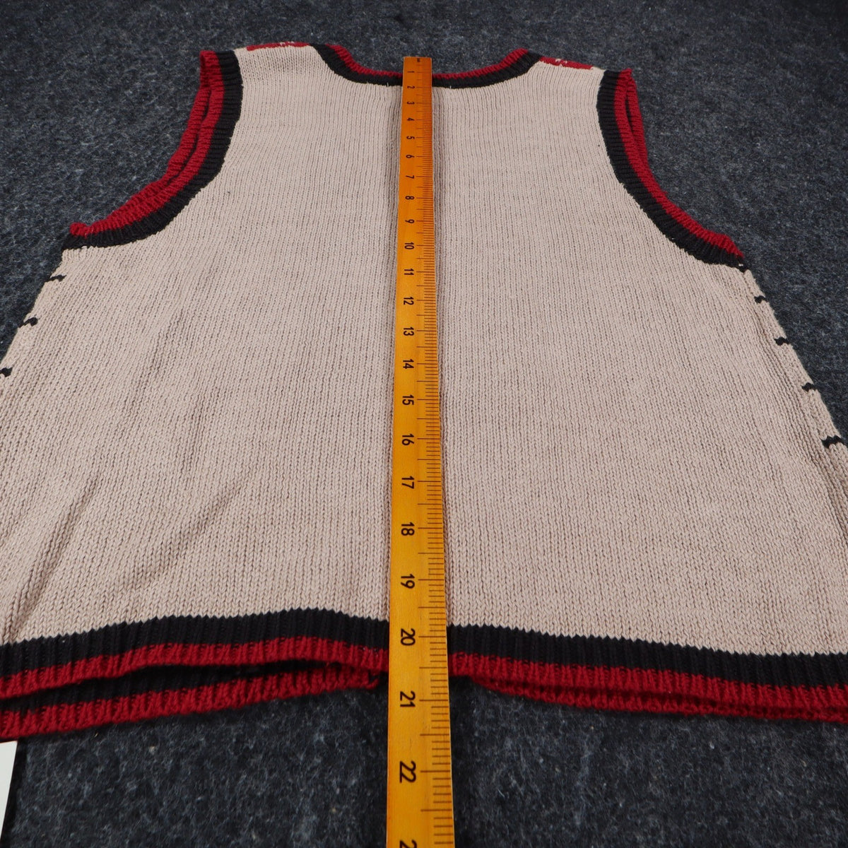 SML Sport Ltd Sweater Vest Womens M Vintage 1996 Argyle Knit Tan Red Black - take2supply