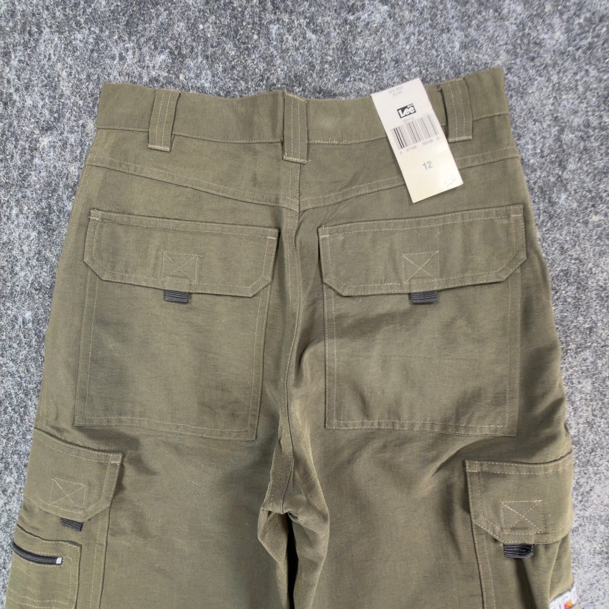 Lee Pipes Cargo Pants Boys 12 Vintage 90s Y2K Olive Green Zip Off Convertible - take2supply