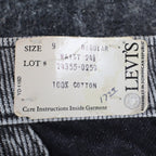 Levis Tapered Leg Jeans Womens 9 VTG 90s Black Reverse Silhouette Striped Denim - take2supply