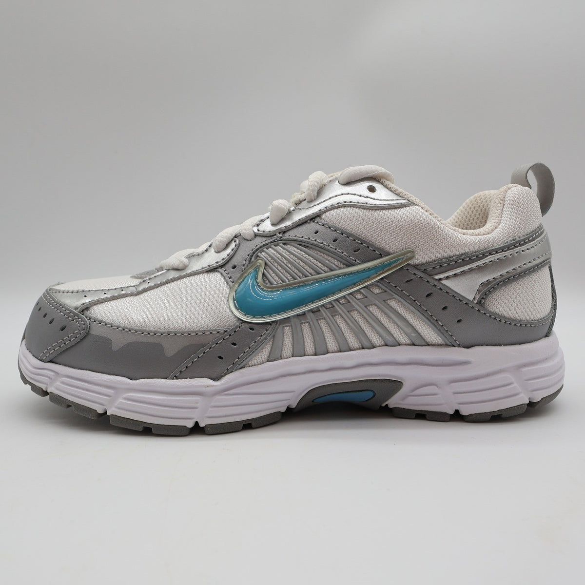 Nike Dart 7 GS/PS Kids 2.5Y Running Shoes 2009 Silver Scuba Blue 354820-142 NEW - take2supply