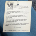 Visa Vintage 70s Stretch Trousers Womens 12 Blue Polyester Deadstock NWT - take2supply