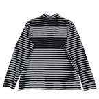 Links Womens S Black White Striped Full Zip Knit Jacket Stretch NWT - take2supply
