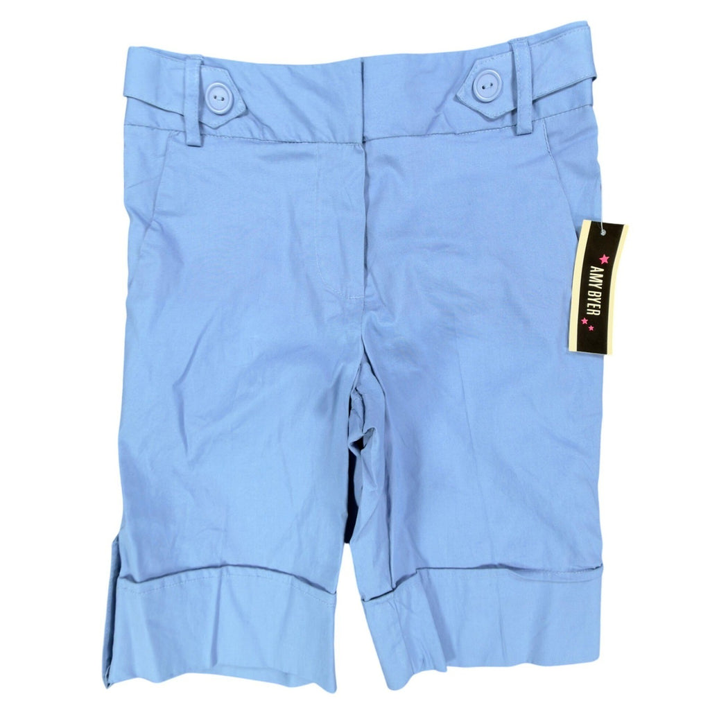 Amy Byer Y2K Bermuda Shorts Girls 8 Blue Cotton Spandex NWT - take2supply