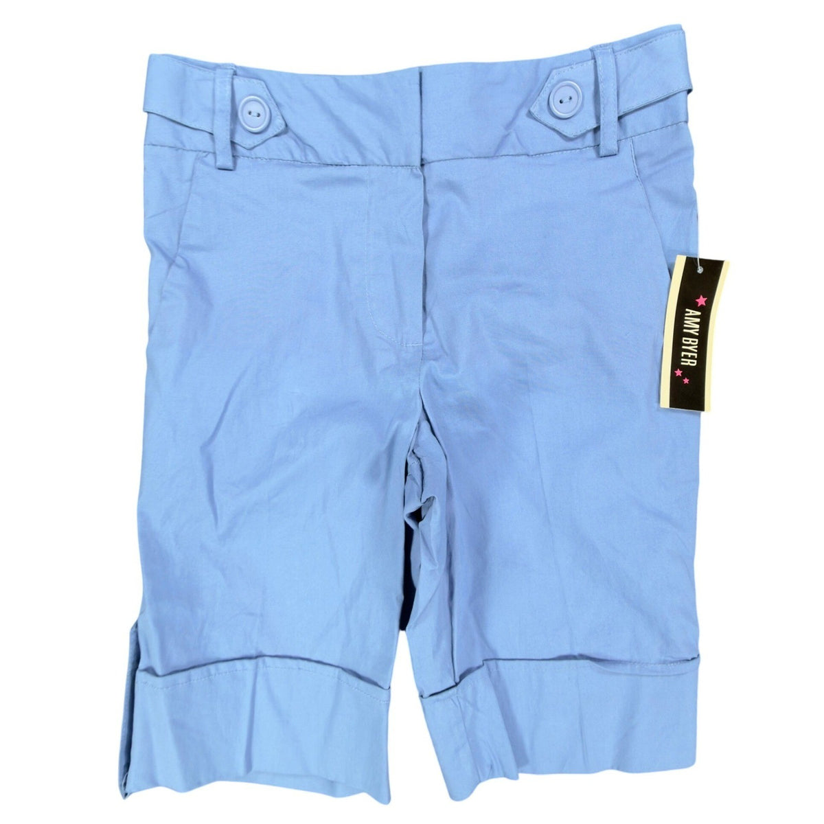 Amy Byer Y2K Bermuda Shorts Girls 8 Blue Cotton Spandex NWT - take2supply