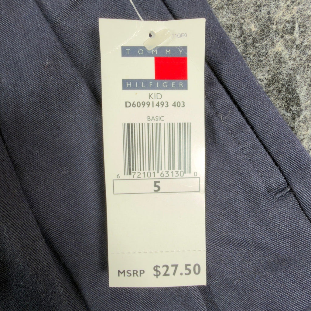 Tommy Hilfiger Y2K Chino Pants Boys 5 Navy Blue Cotton NWT Deadstock - take2supply
