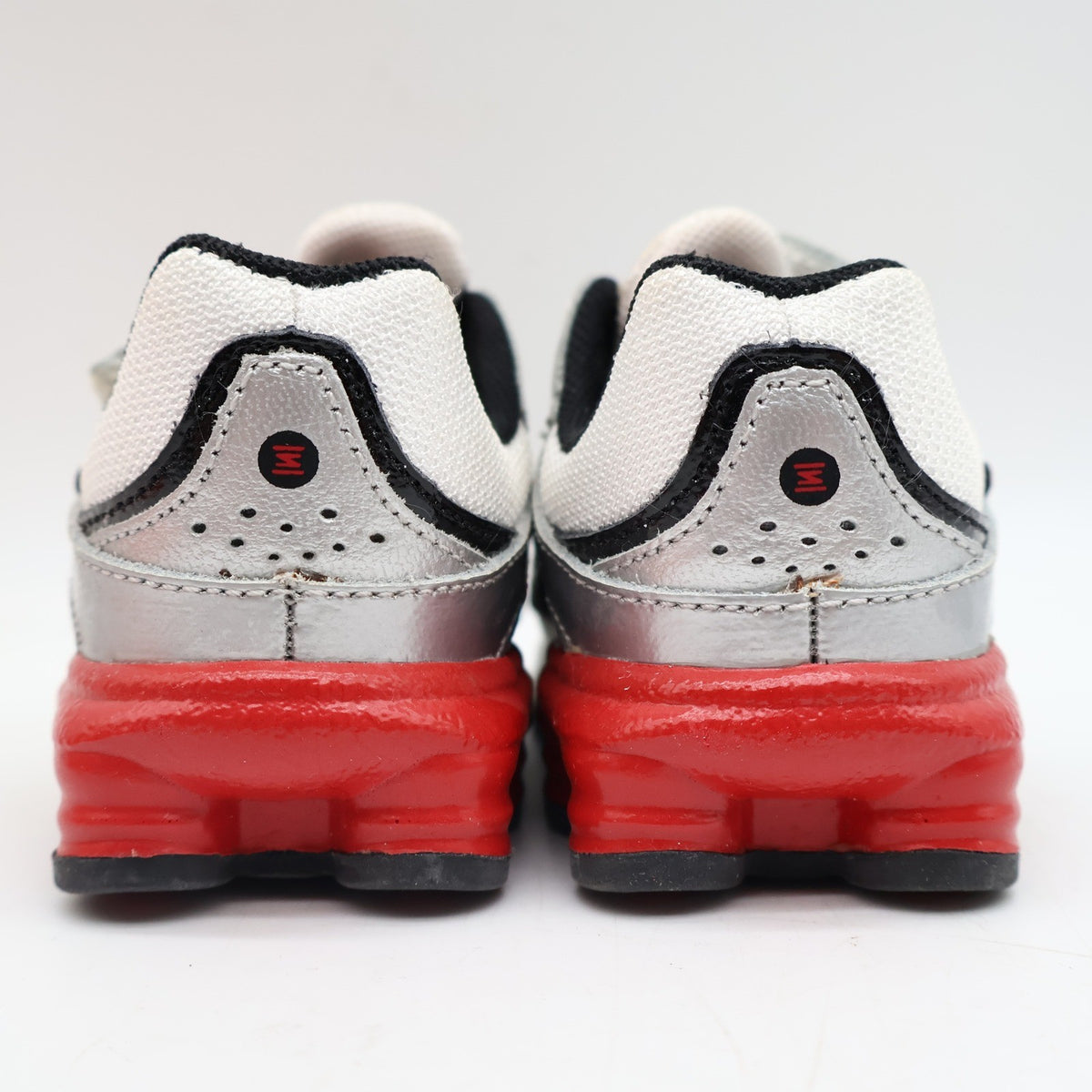 Nike Shox Turbo 8 TD Toddler 4.5C 2008 Silver Red Running Shoes 344934-101 - take2supply