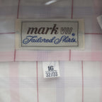 Mark VII Tailored Dress Shirt Mens 16 32/33 Vintage Plaid White Red Blue NOS - take2supply