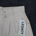 Legacy Jeans Pleated Shorts Womens 7 Vintage 90s Beige Cotton High Waisted NWT - take2supply