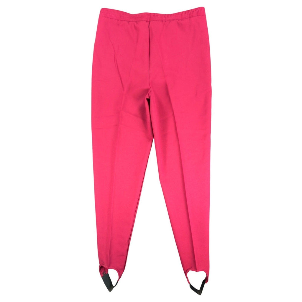 Donnkenny Classics Stirrup Pants Womens 8 Vintage 90s Garnet Pink Silky Stretch - take2supply