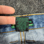 John Deere Y2K Carpenter Shorts Kids 12 Blue Denim NWT Stone Wash Workwear Denim - take2supply