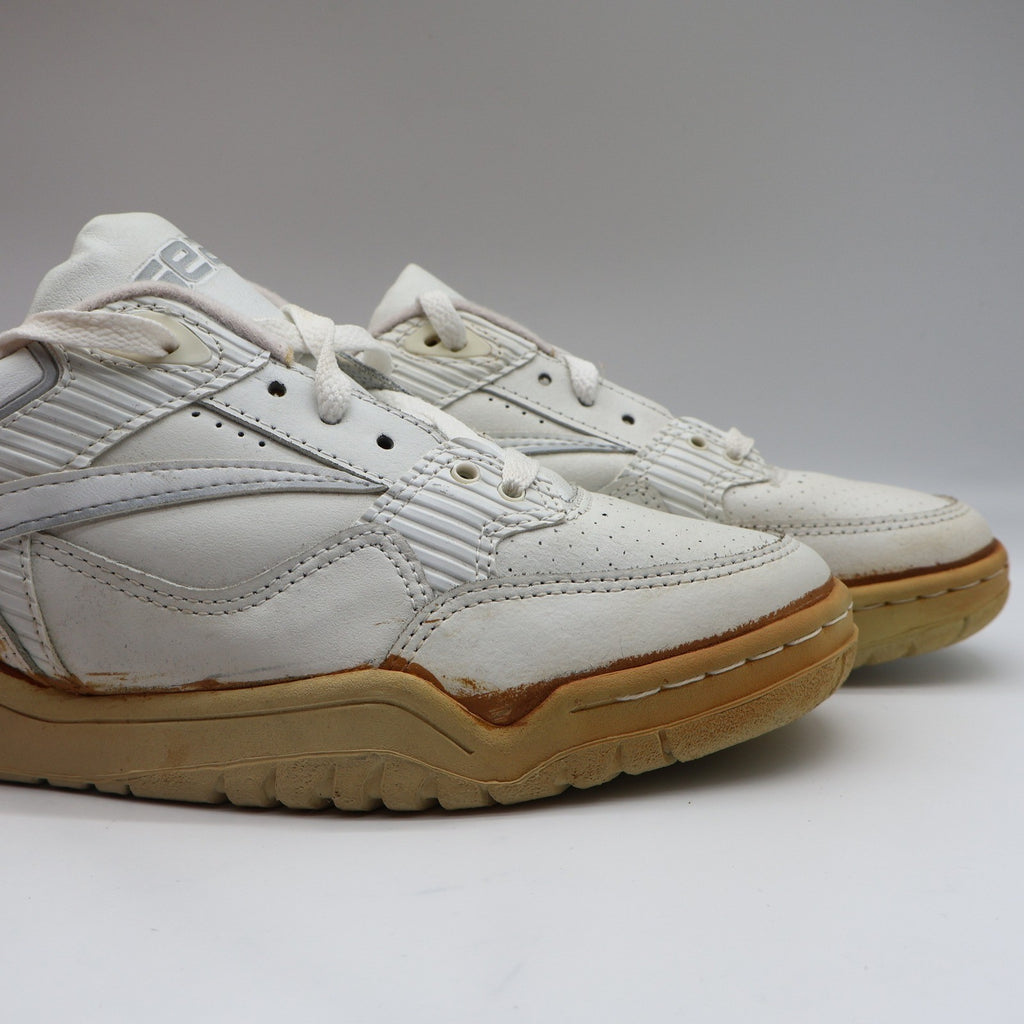 L.A. Gear Basketball Sneakers Women 7.5 Vintage 1990 White Leather Air System - take2supply