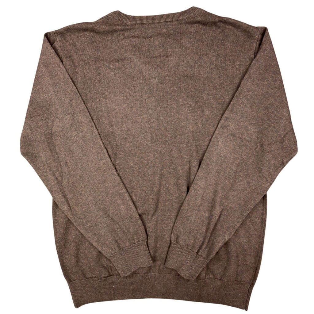 F/X Fusion V-Neck Sweater Mens M Brown Heather Cotton Blend NWT - take2supply