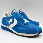 Converse Road Star Boys Size 4 Vintage 80s Blue Suede Nylon Sneakers 28694 NOS - take2supply