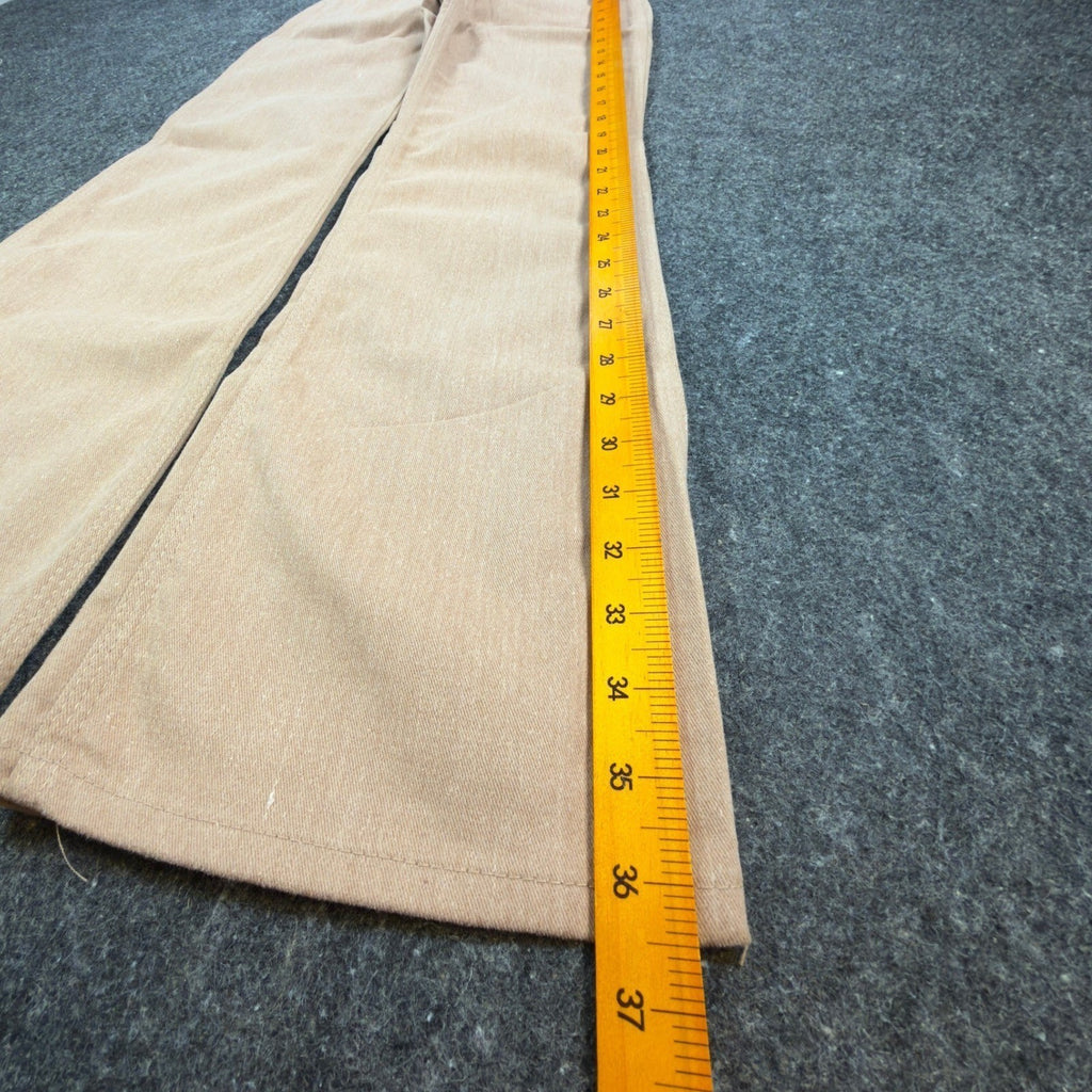 Maverick Vintage 70s Flare Pants Girls 10 Slim Beige USA NOS NWT 23.5x28 - take2supply
