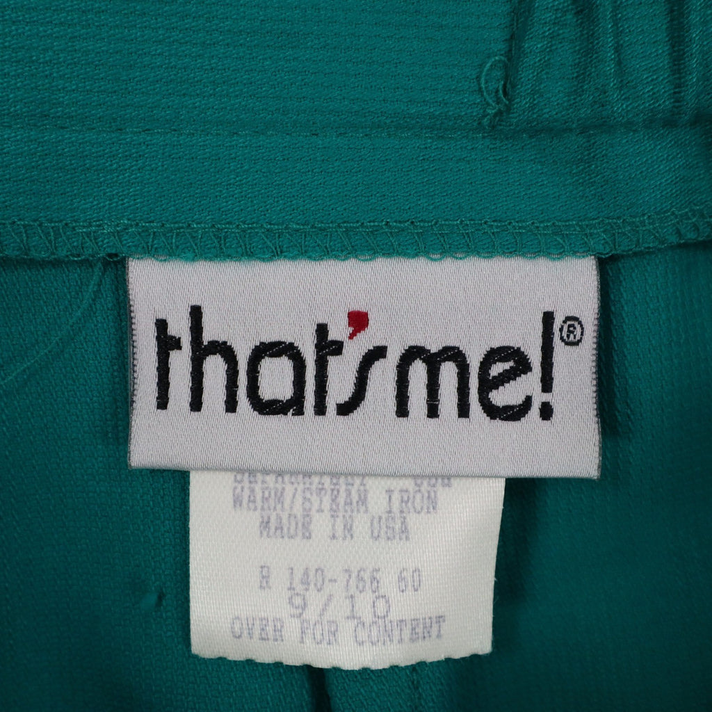 That's Me! Vintage 90s Nautical Short Set Womens M 9/10 Teal Green Deadstock NWT - take2supply