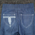 Vintage Young Maverick Jeans Boys 10 Blue Flare Elastic Waist Embroidered NWT - take2supply