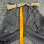 Linchers Vintage 70s Belted Pants Girls 10 Black Twill NOS NWT 24.5x27.5 - take2supply