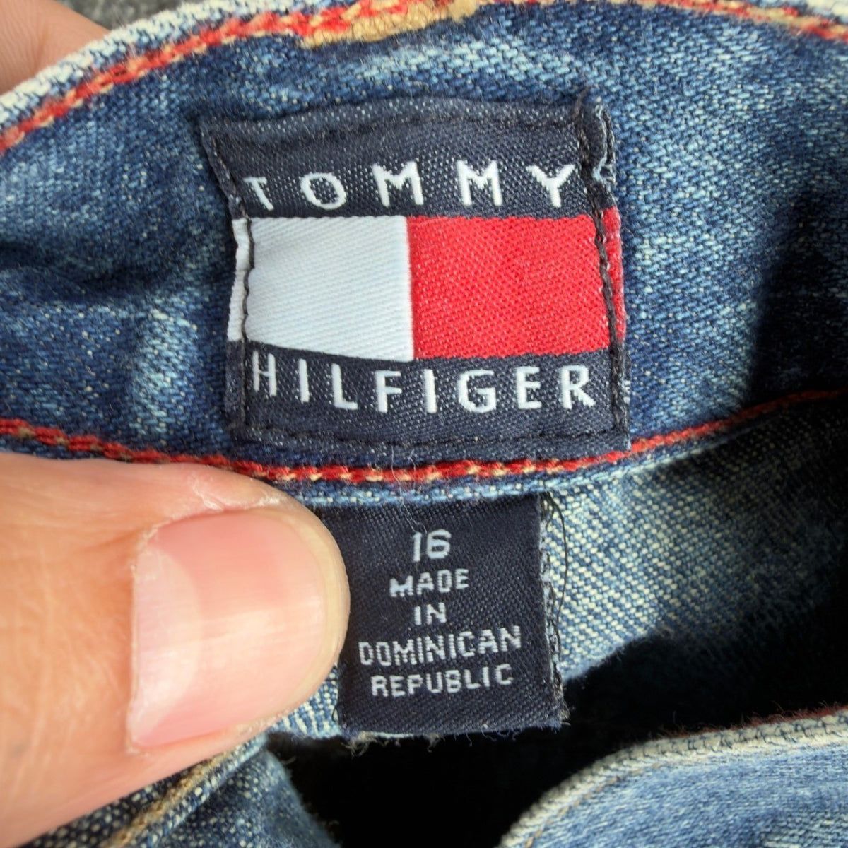Tommy Hilfiger Y2K Slouch Fit Jeans Boy 16 Blue Cotton Deadstock NWT - take2supply