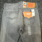 Levi's 501 Original Fit Jeans Mens 32x36 Gray Denim Straight Leg NWT C109 - take2supply