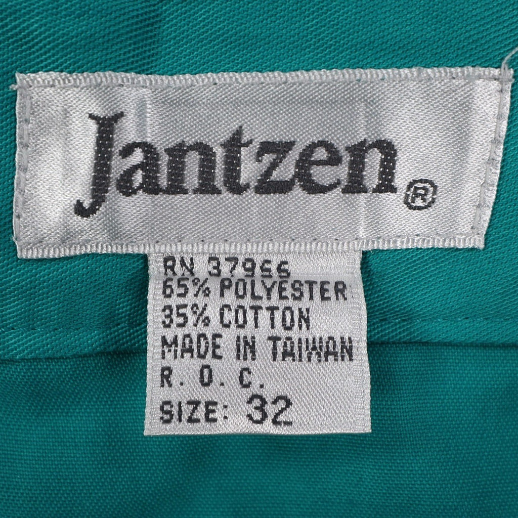 Jantzen Shorts Mens 32 Vintage 90s Teal Green Poly Cotton Deadstock 1M550 - take2supply