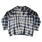 She + Sky Waffle Knit Top Medium NWT Navy White Tie Dye Thermal Raglan SS2467 - take2supply