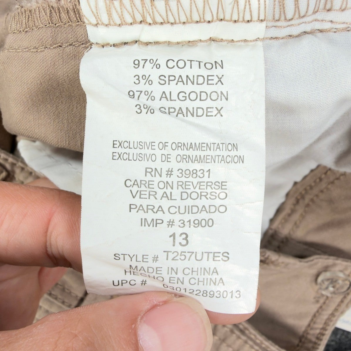 Jolt Y2K Flare Leg Trousers Juniors 13 Khaki Cotton Blend NWT - take2supply