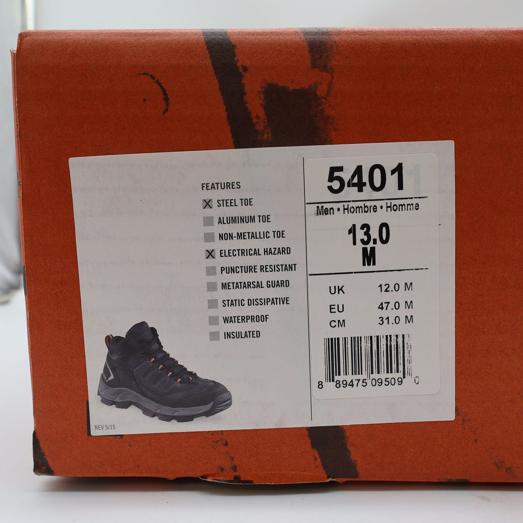 Worx by Red Wing Shoes 5401 Steel Toe Work Boots Mens 13 Black Orange Excellent - take2supply
