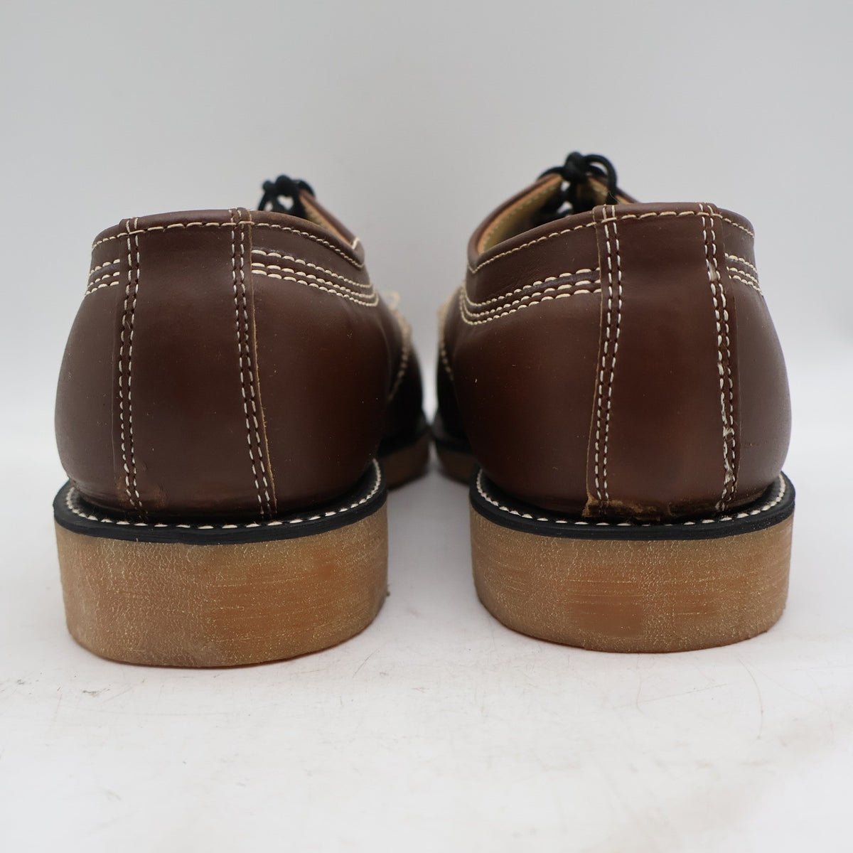Cedar Crest Service Shoes Mens 6.5 Brown Leather Vintage Moc Toe Oxford Work - take2supply