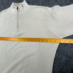 F/X Fusion Quarter Zip Sweater Mens Medium Putty Cotton Sandwash NWT C692 - take2supply