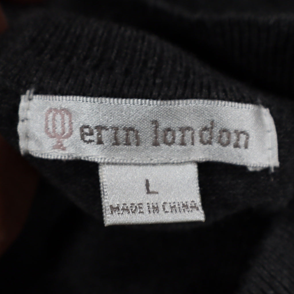 Erin London Women Large Mock Neck Balloon Sleeve Knit Top Gray 00125 NWT - take2supply