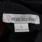 Erin London Women Large Mock Neck Balloon Sleeve Knit Top Gray 00125 NWT - take2supply