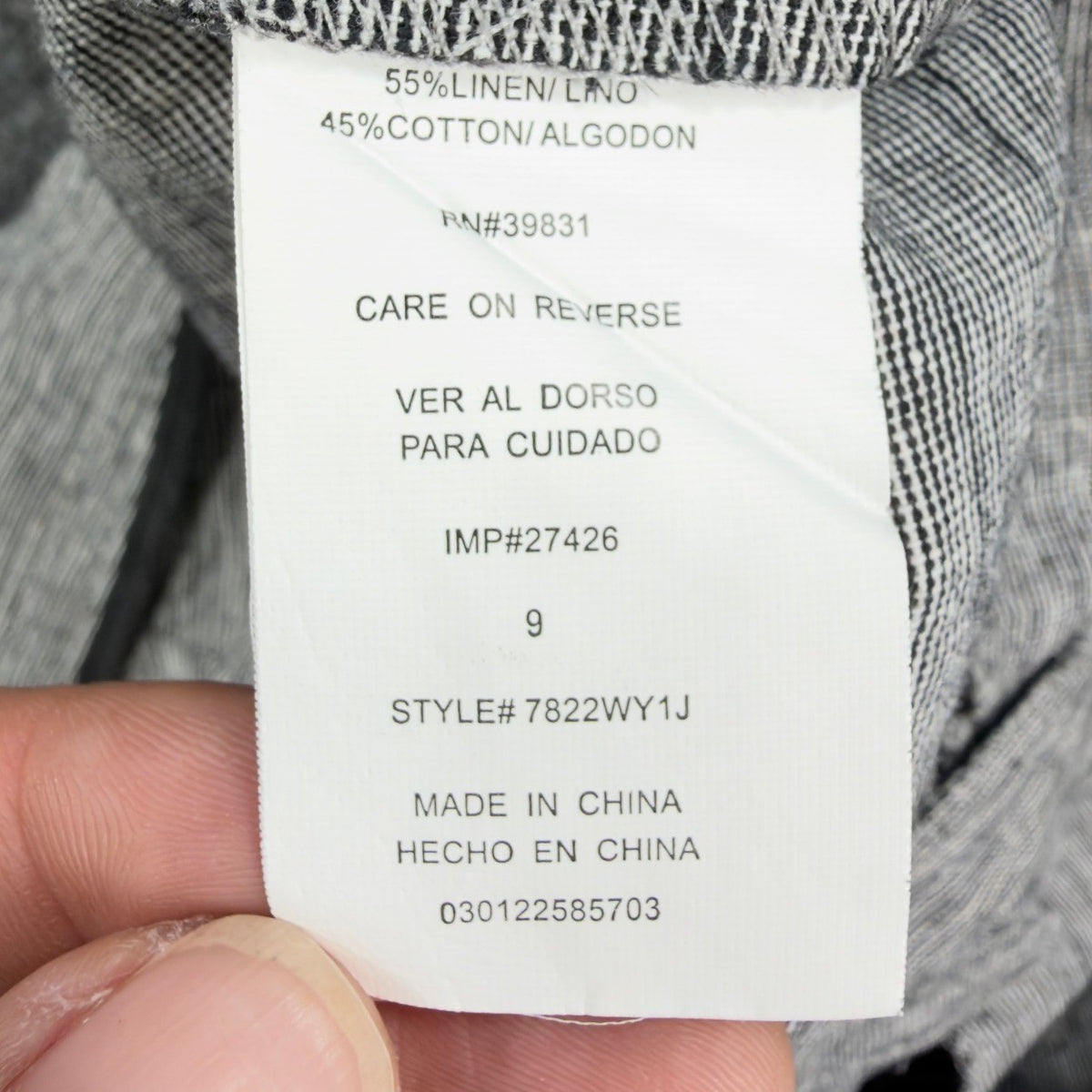 my michelle Y2K Wide Leg Trousers Womens 9 Gray Linen Cotton NWT C704 - take2supply