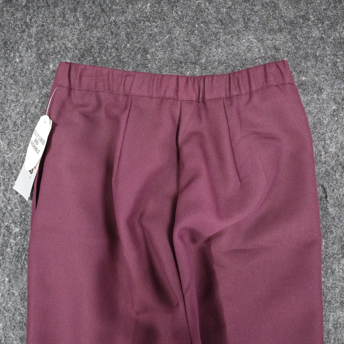 Lucia Dress Pants Womens 10 Burgundy Falling Leaves Crepe Lined High Rise New - take2supply