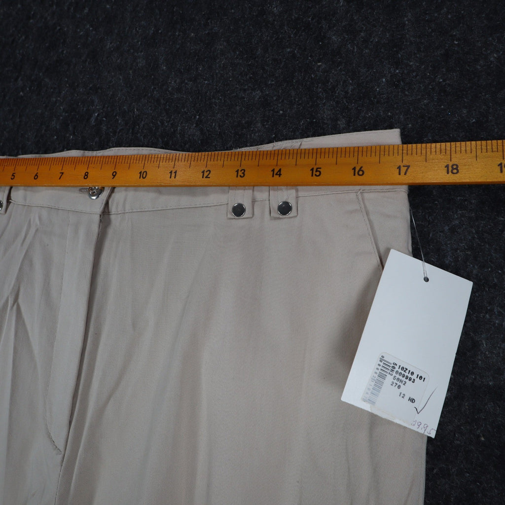 Company Collection Cargo Pants Womens 12 Beige Cotton Stretch Straight Leg NWT - take2supply
