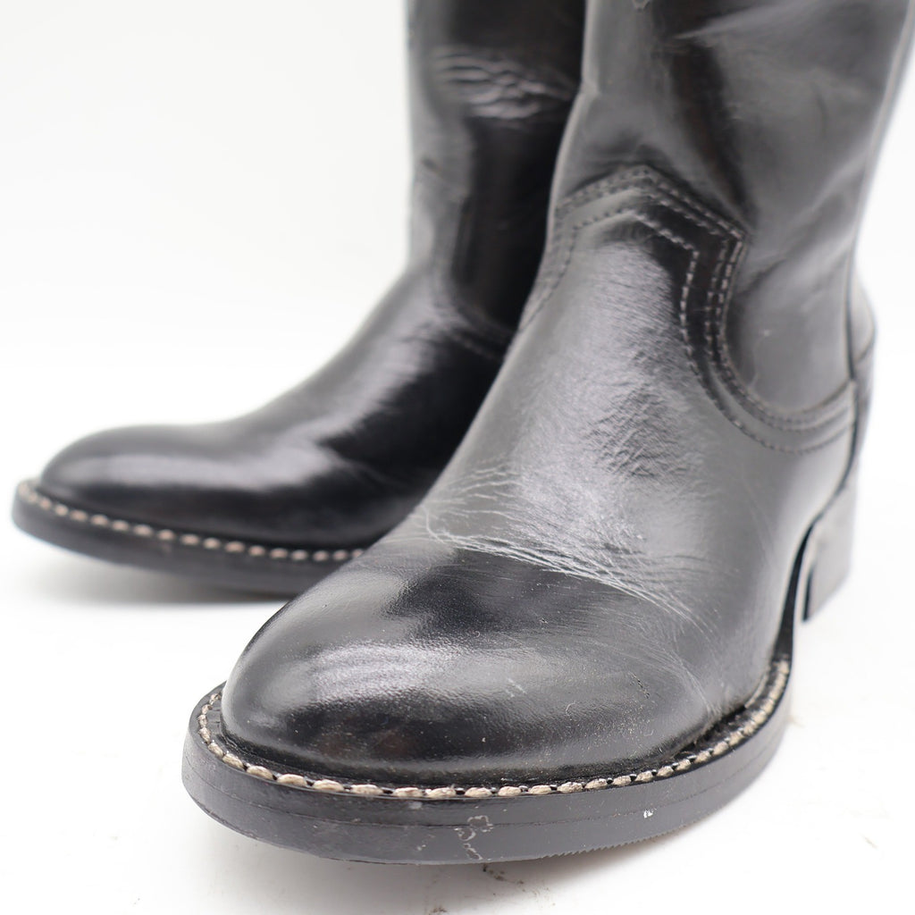 Acme Black Roper Boots Kids Size 13D Leather Western Cowboy Style 03122 - take2supply