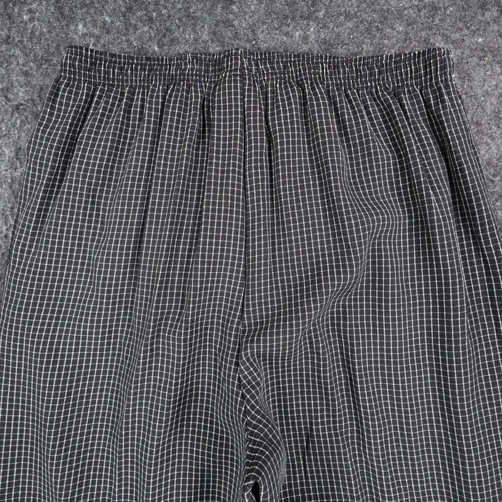 Southern Lady Pants Womens Large Black White Grid Check Elastic Waist NWT NOS - take2supply
