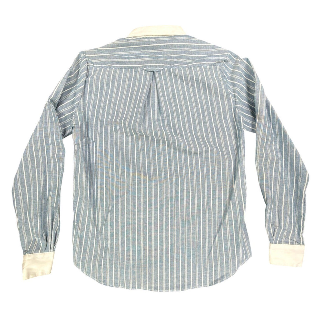 Bobbie Brooks Vintage 80s Striped Blouse Womens 5/6 Blue Cotton Blend NWT - take2supply